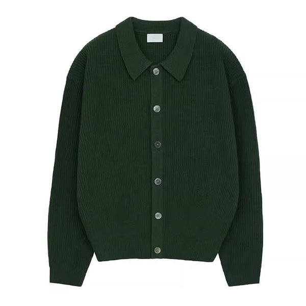 Autumn Men's Casual Loose Retro Cardigan Long Sleeve Sweater