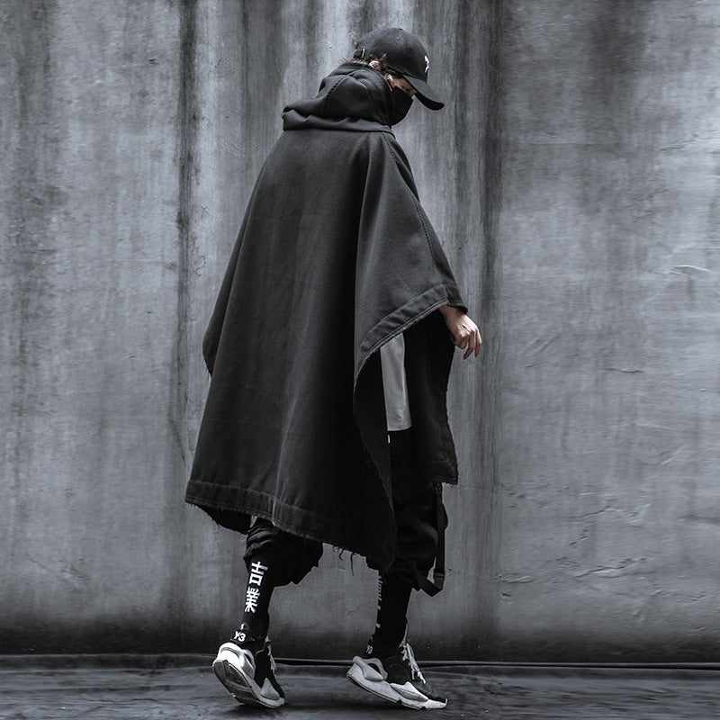 Dark Sweater Cape Cloak Men And Women