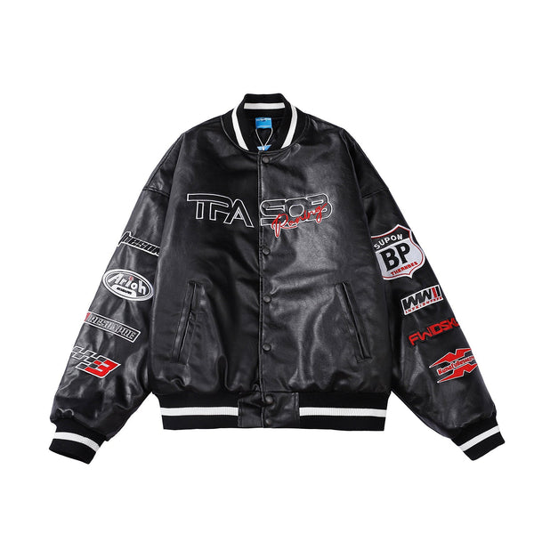 Men Loose Locomotive Flight Jacket
