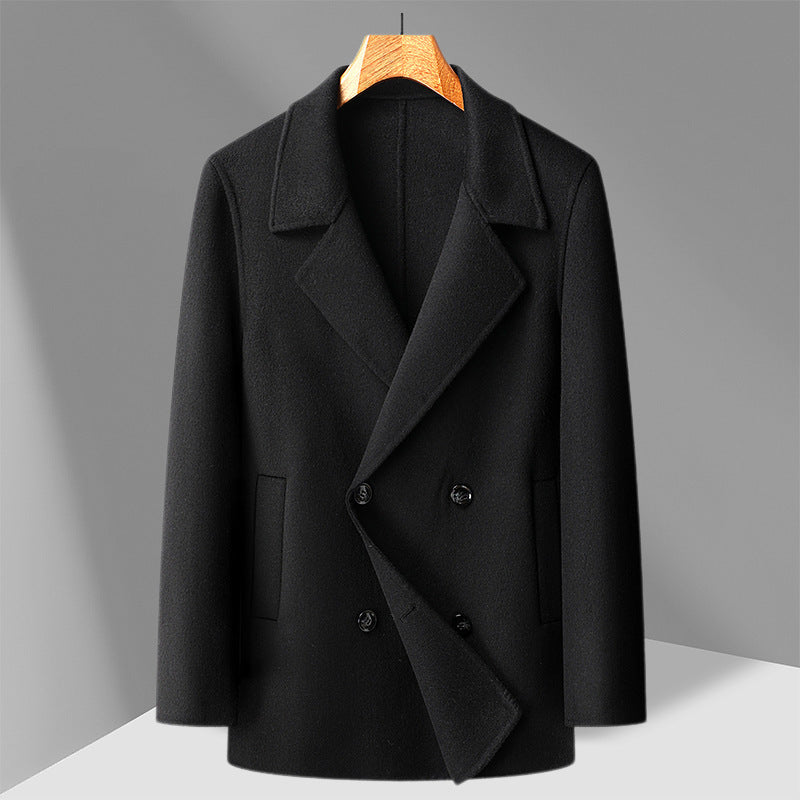 Handmade Woolen  Double Breasted Coat
