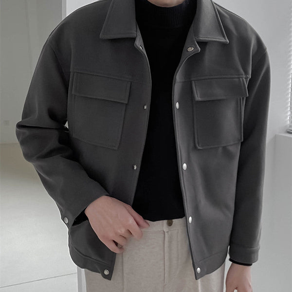 Men's Thick Loose Casual Short Work Jacket
