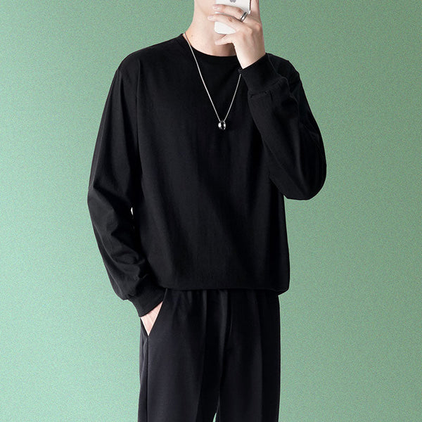 Black Loose Spring And Autumn Thick Inner Sweater