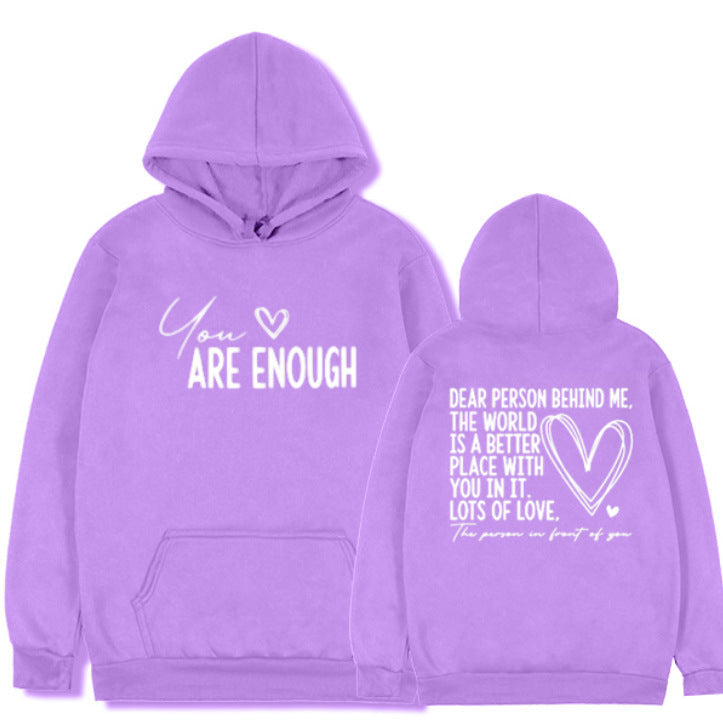 Spring And Autumn Casual Love Letter Loose Men's And Women's Hoodie
