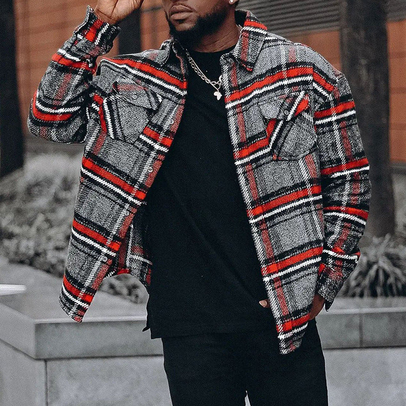 Men's Casual Plaid Jacket