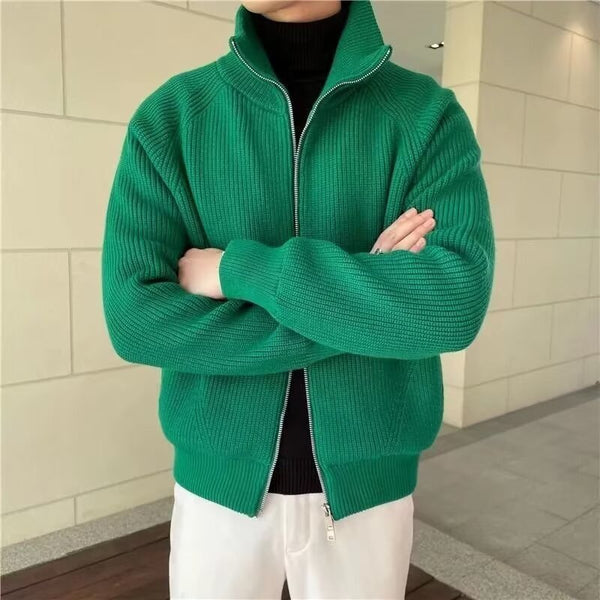 Rabbit Fur Men's Cardigan Sweater