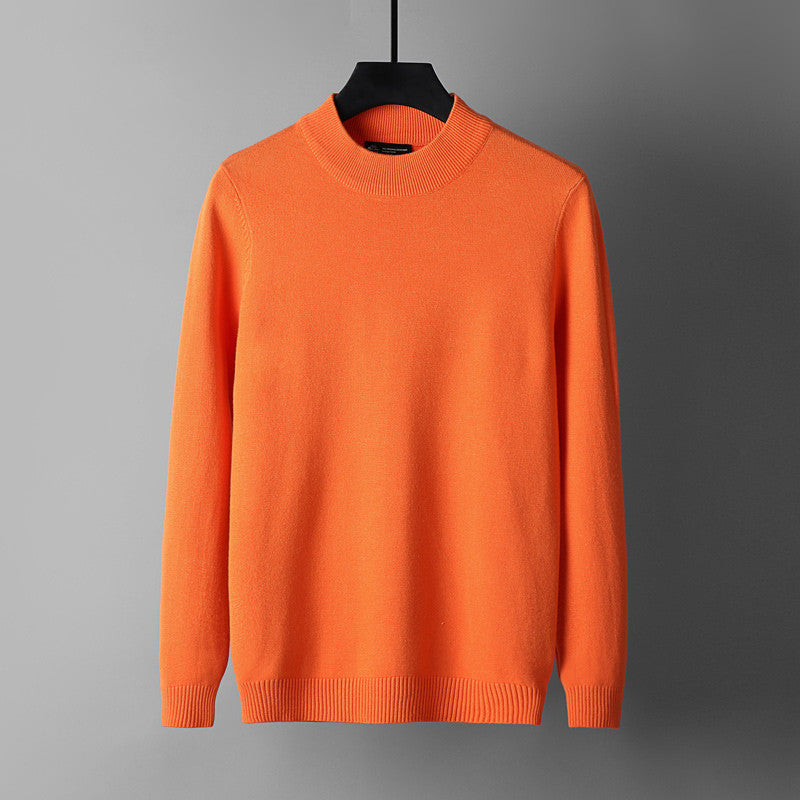 Casual Half High Neck Round Neck Sweater