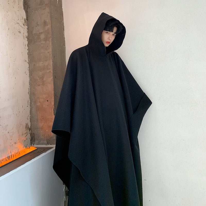 Dark Wind Loose Bat-style Cape Jacket Men's Hip-hop Fashion Casual Windbreaker coat