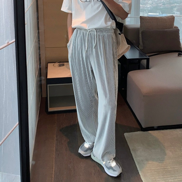 Anti-wrinkle And Iron-free Thin Breathable Elastic Summer Icy Casual Pants