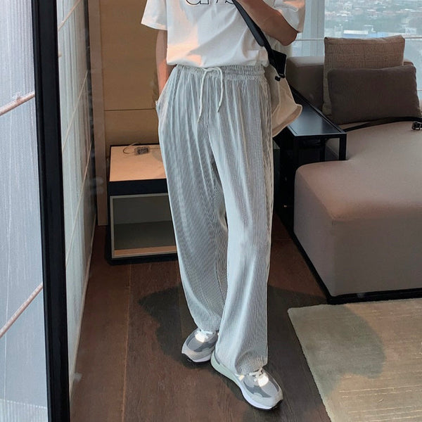 Anti-wrinkle And Iron-free Thin Breathable Elastic Summer Icy Casual Pants