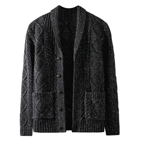Men's Solid Color Sweater Knitted Coat