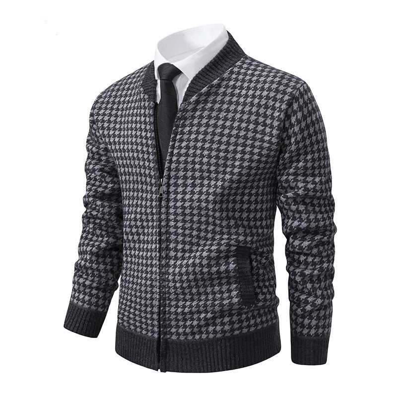 Men's Sweater Coat Cardigan Long Sleeve Knitted Thickened Warm sweater