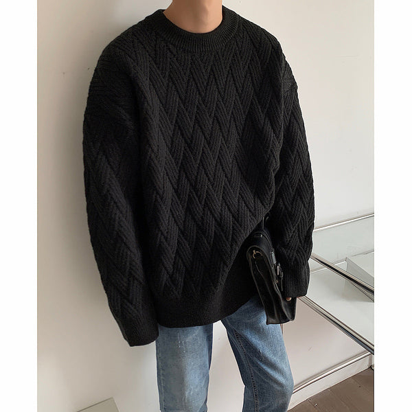 Solid Color Non Pilling Men's Sweater