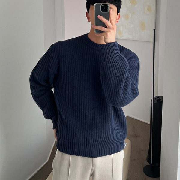 Base And Inner Layer Knit Shirt Round Neck Sweater