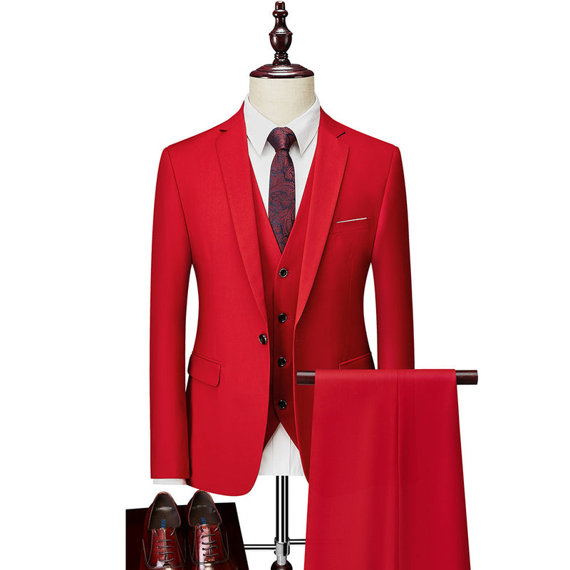 Men's Three-piece Suit Business Wear Formal Wear suit