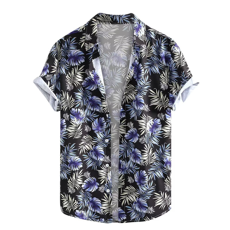 Hawaiian Men's Summer 3D Printed Short-sleeved Shirt