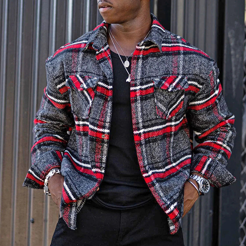 Men's Casual Plaid Jacket