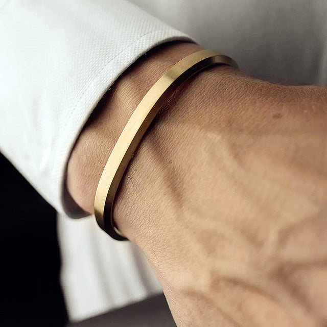 Stainless Steel Bracelet Cuff Jewelry Men