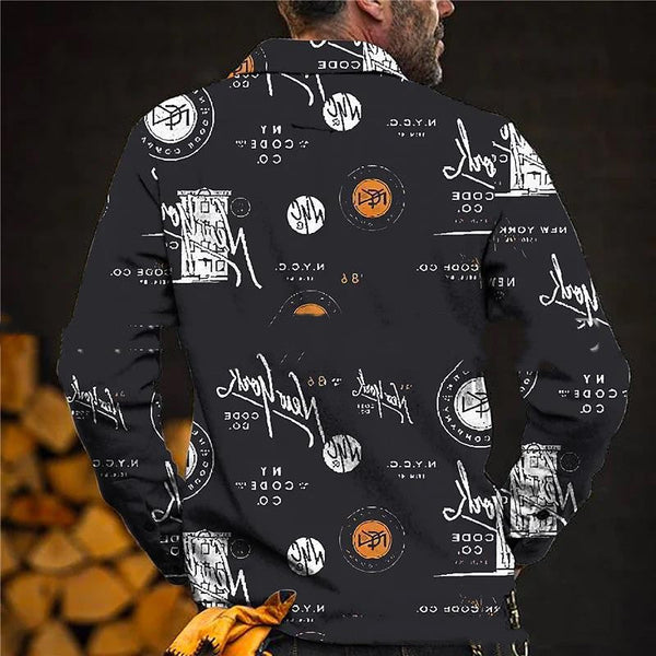 Printed Loose  Button Cardigan Jacket