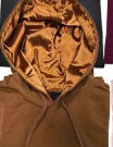 Brushed Hoody Silk Lining Hat Cotton Mixed Polyester hoodie