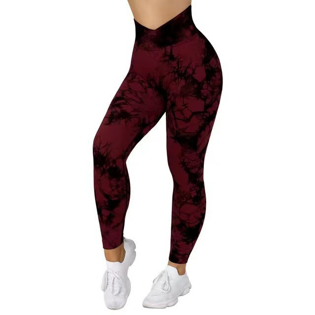 Tie Dye Leggings Women Yoga Pants Push Up Sport Fitness Running Gym Leggings