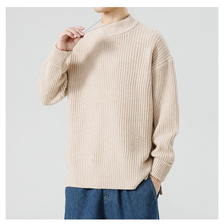 Half High Neck Sweater For Men