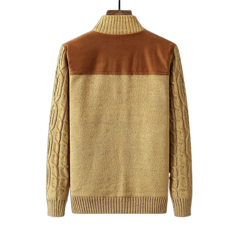 Men's Fleece-lined Thickened Sweater Autumn And Winter sweater
