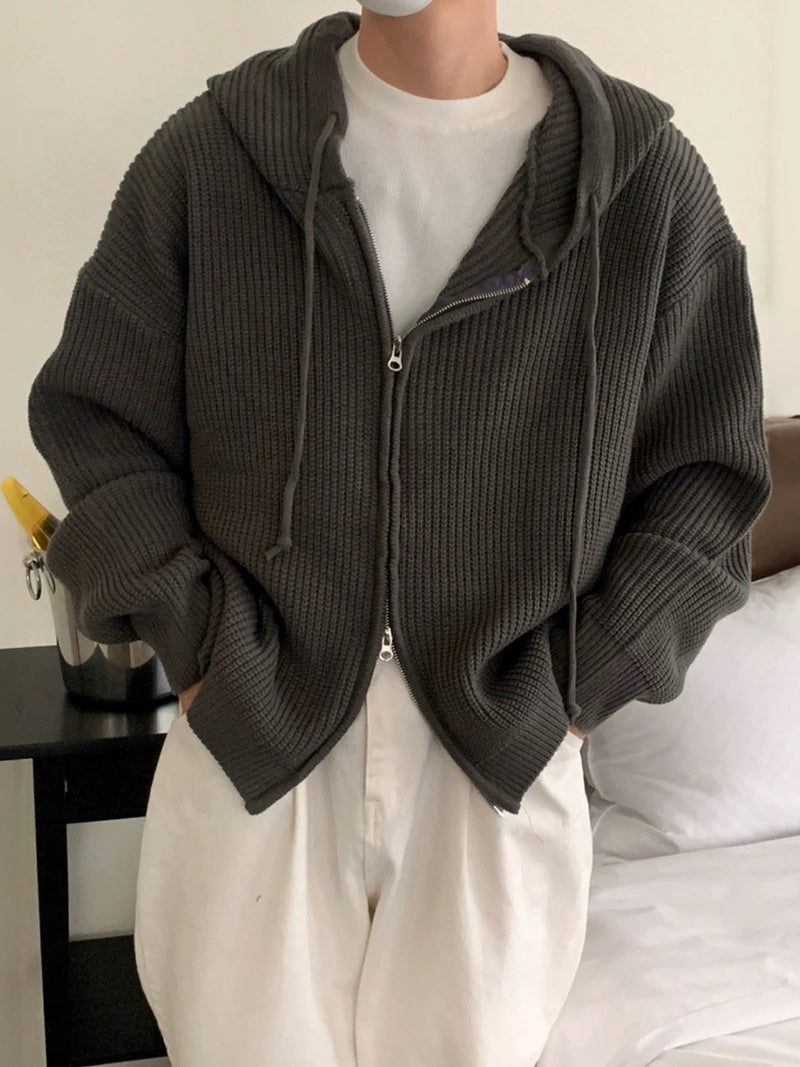 Idle Style Hooded Sweater Coat Men