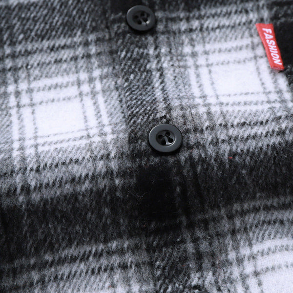 Plaid Hooded jacket Men