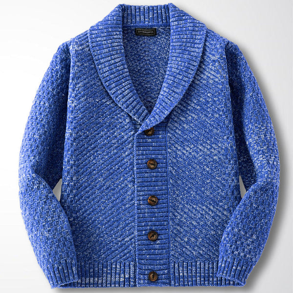 Polyester Men's Long-sleeved Thick Needle Sweater