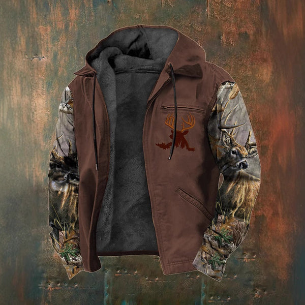 Fleece-lined Thick Winter Thick Velvet Cotton-padded Jacket With Pockets