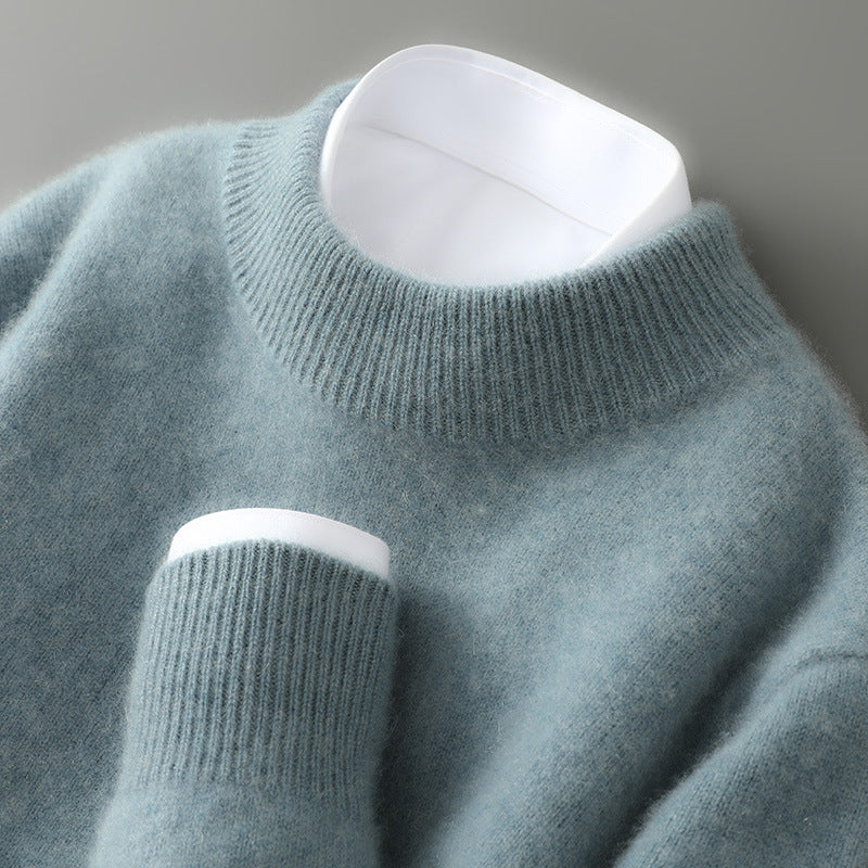 Men's Half-high Collar Thickened Loose Pullover sweater