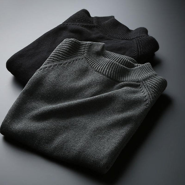 Men Thick Round Neck Slim Casual sweater