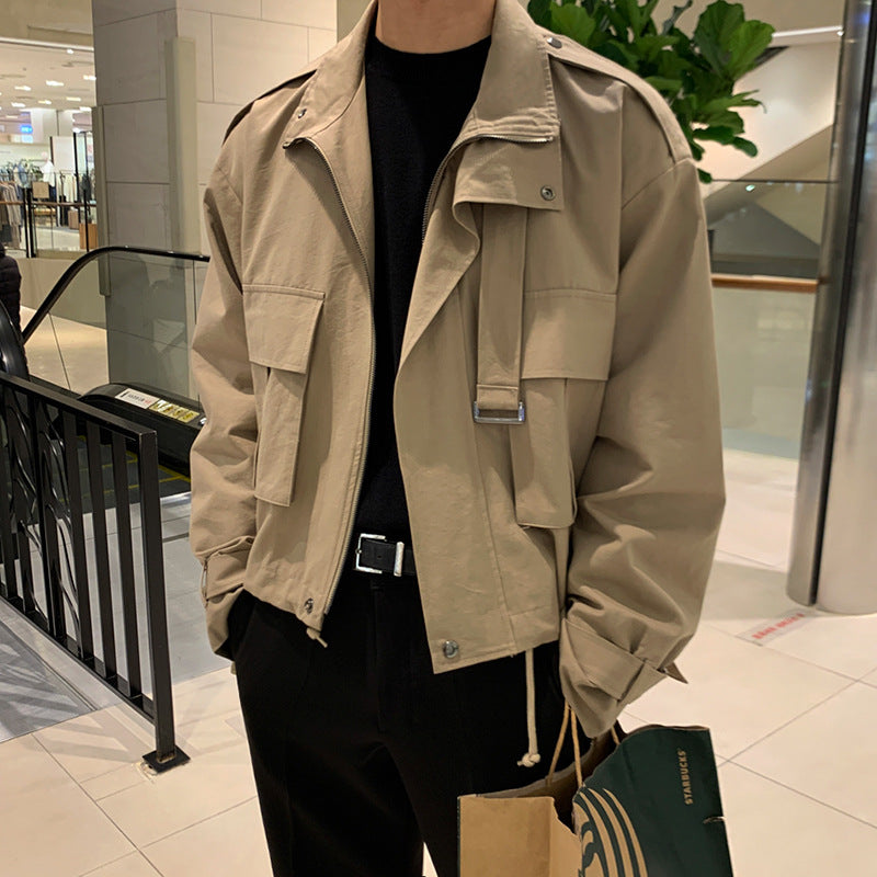 Loose Trend Two-piece Lapel Retro Work Jacket