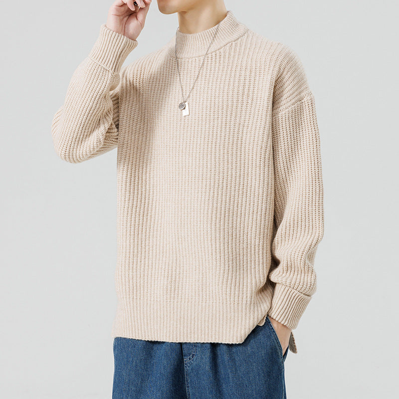Half High Neck Sweater For Men