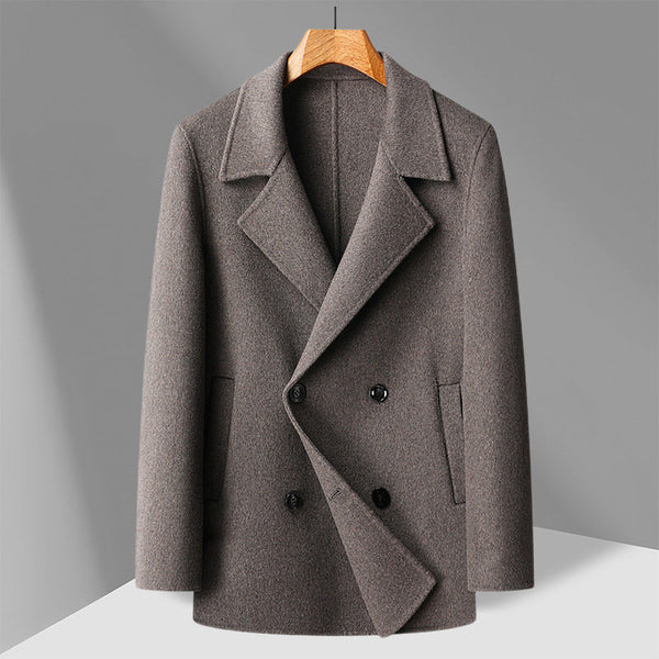 Handmade Woolen  Double Breasted Coat
