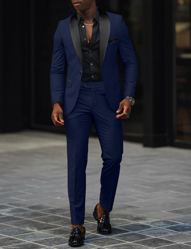 Autumn Men's Business Casual Slim-fitting Suit Two-piece Suit