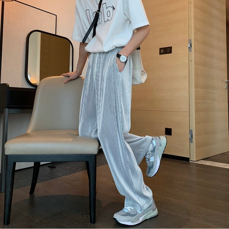 Anti-wrinkle And Iron-free Thin Breathable Elastic Summer Icy Casual Pants