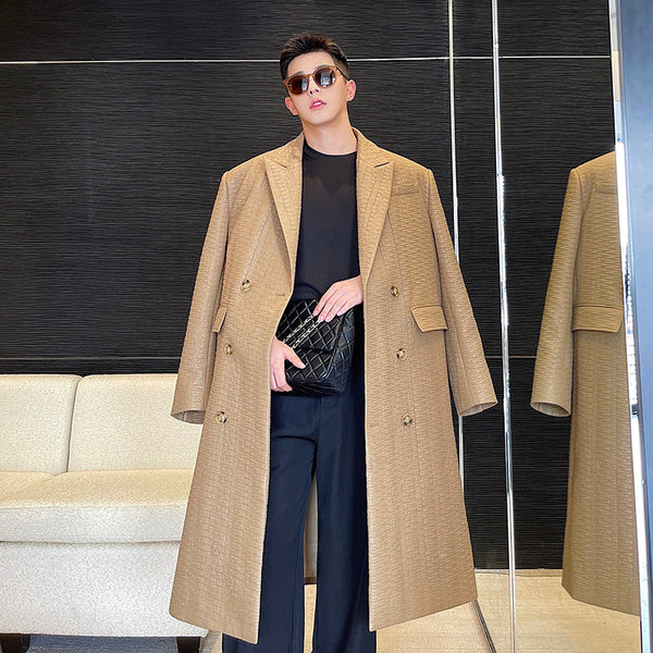 Knee-thick Windbreaker coat