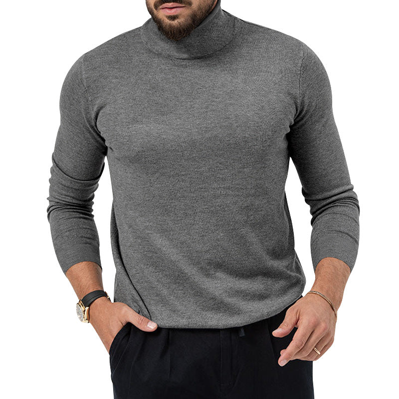 High-elastic Turtleneck Knitted Cashmere Sweater