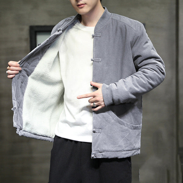 Lamb Wool Liner Design Cotton And Linen Jacket