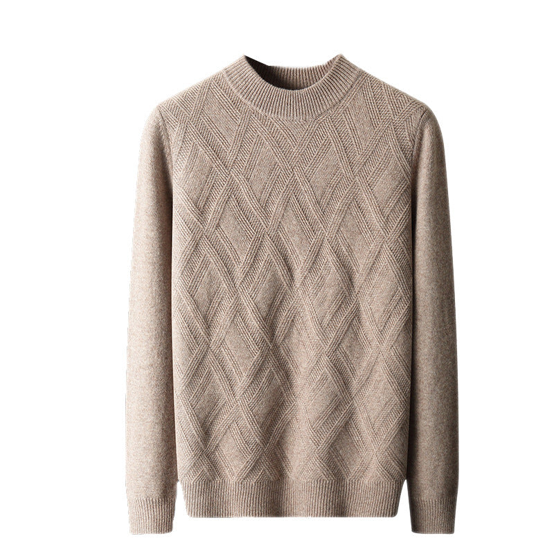 Woolen Men's Half Turtleneck Thickened Sweater