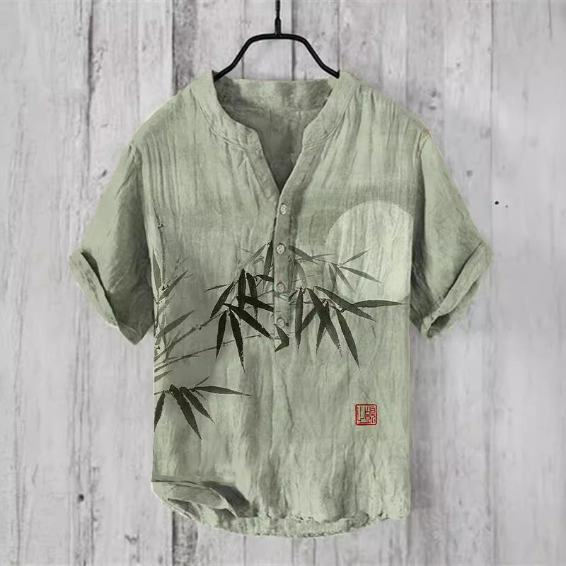 National Bamboo Printing Men's Shirt