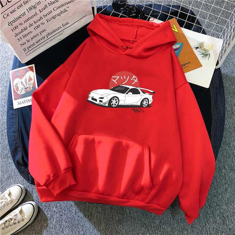 Car Printed Hoodie for men and women