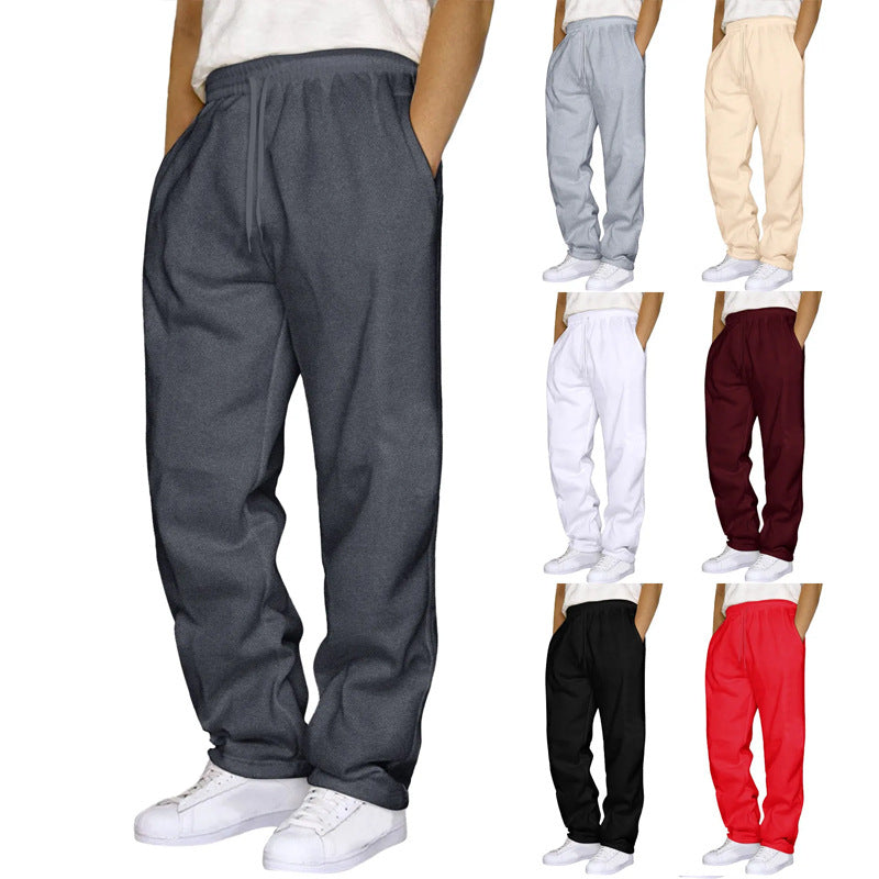 Men's And Women's Fleece-lined Thickened Sweatpants