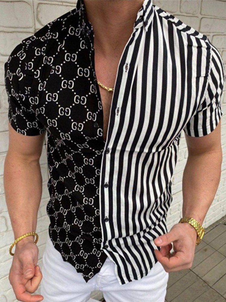 Lapel Cardigan Casual Short Sleeve shirt