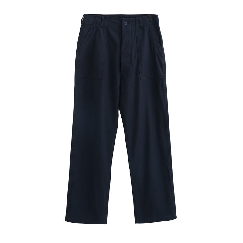 Men's Solid Color Retro Casual Pants