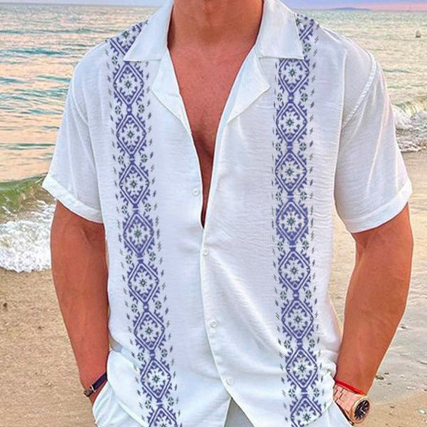 Lapel Cardigan Casual Short Sleeve shirt