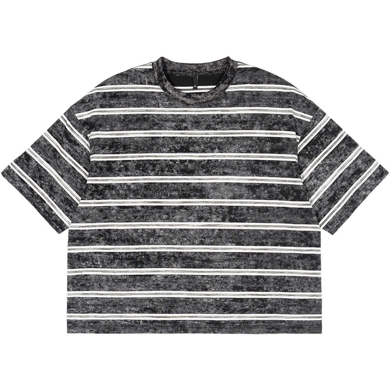 Retro Style Striped Loose T-shirt