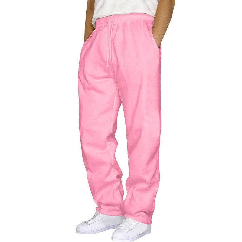 Men's And Women's Fleece-lined Thickened Sweatpants