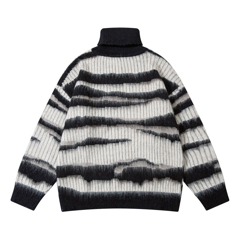 Long-sleeved Pile Collar Pullover Sweater